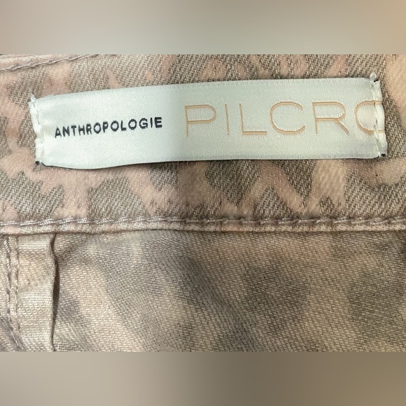 PILCRO Anthropologie Women's Brown Beige Paisley Skinny Jeans Pants Size 31 - Picture 6 of 15